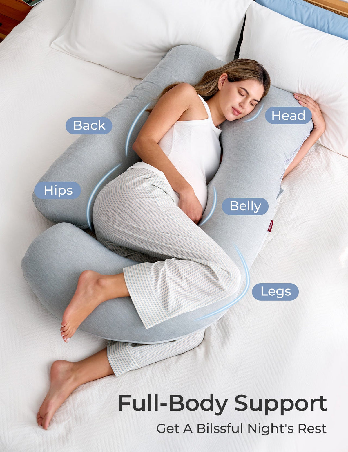 Huggable - U Shaped Maternity Body Pillow