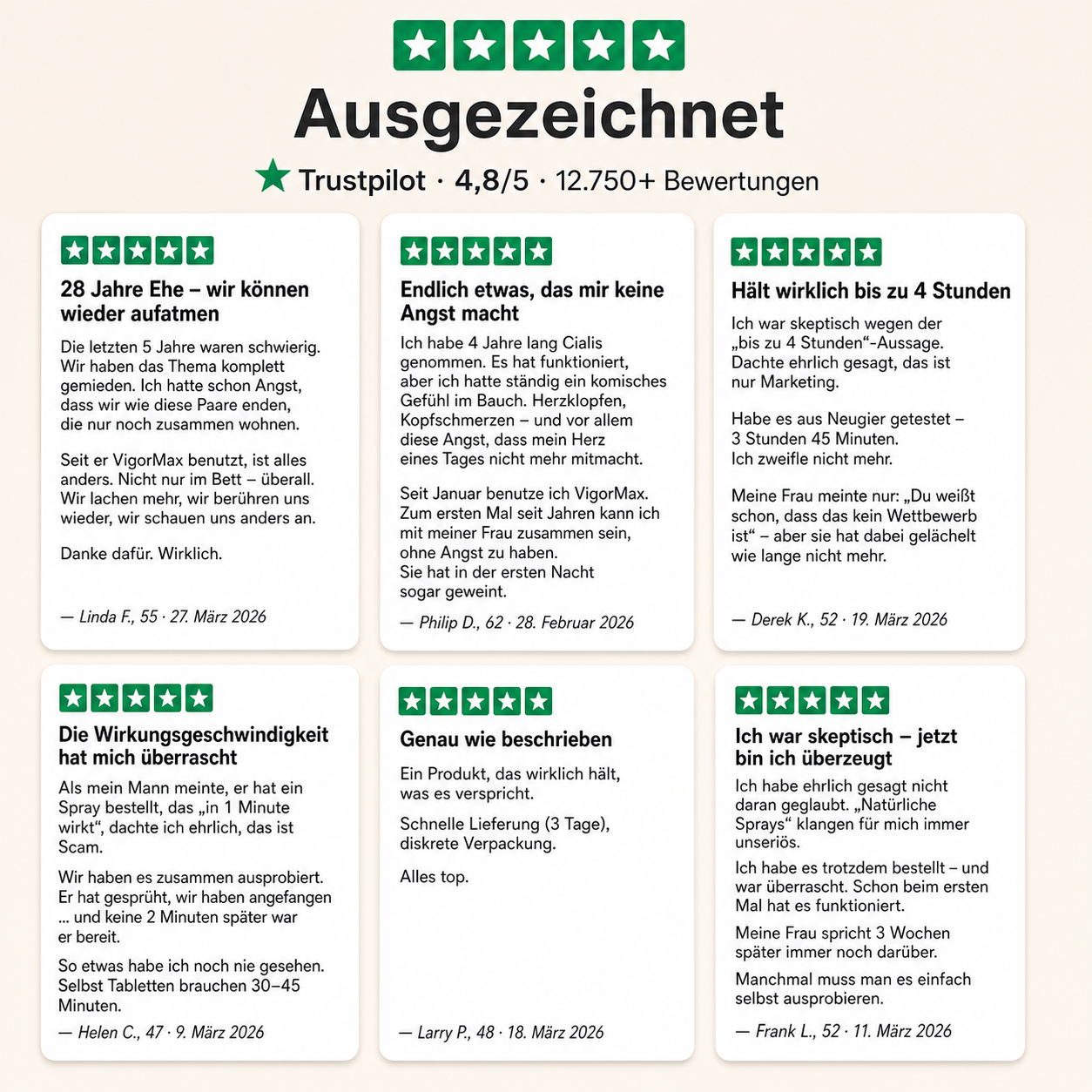 VigorMax Potenzspray - Hart in Sekunden, ohne Pillen