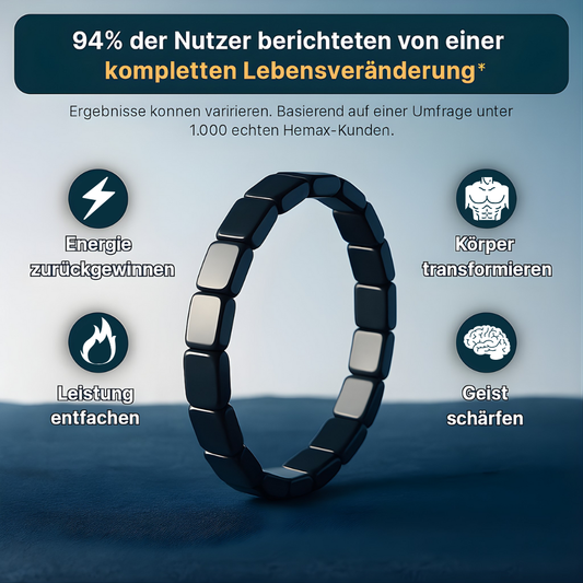 Hemalign™ Hämatit-Armband – Für spürbar mehr männliche Energie