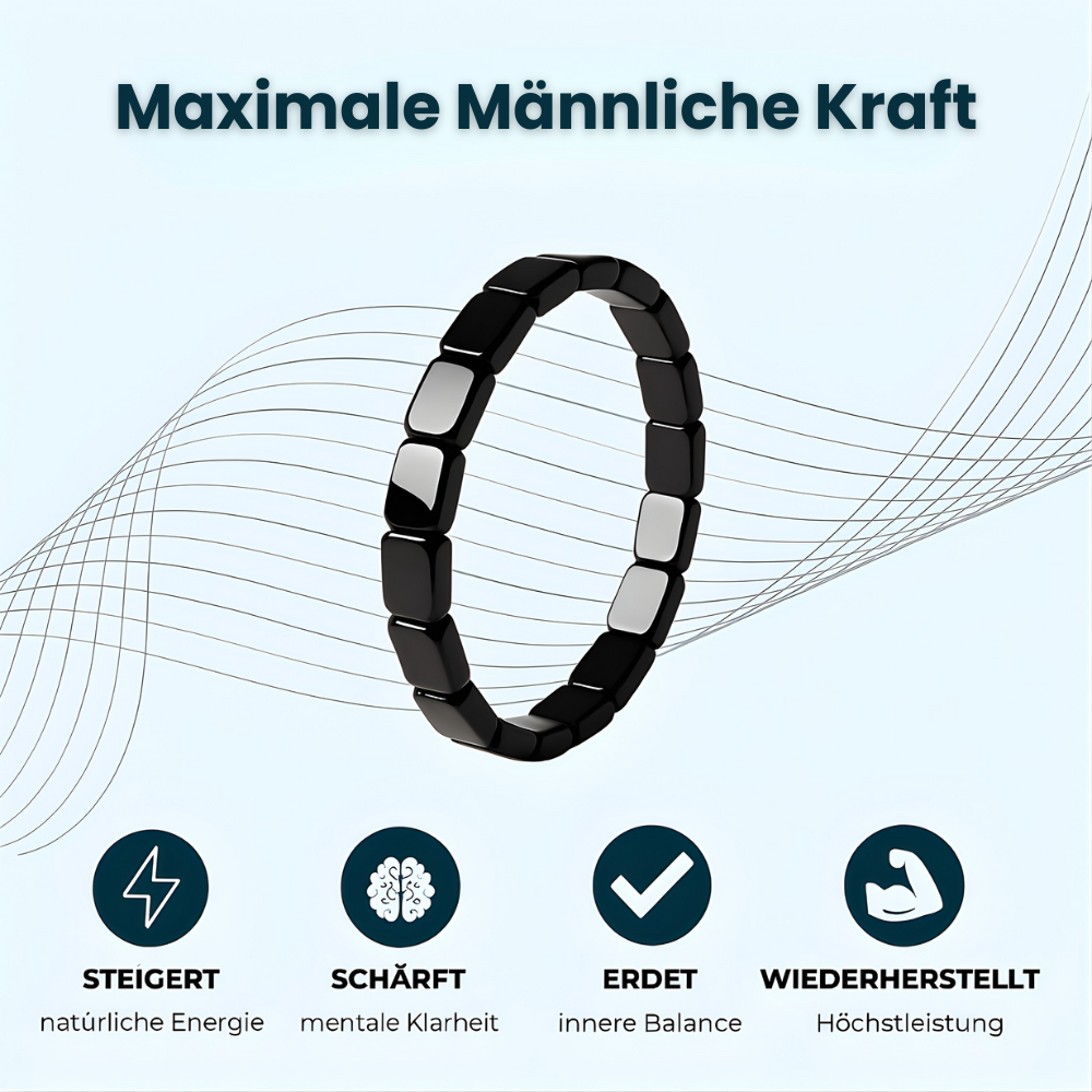 Hemalign™ Hämatit-Armband – Für spürbar mehr männliche Energie